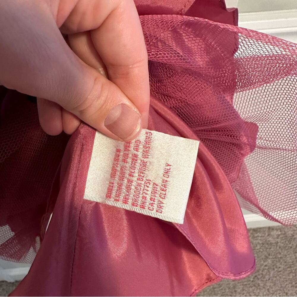 NWT Betsey Johnson Pink Ombré Tulle Floral Strapless Mini Dress 4 - Picture 9 of 12